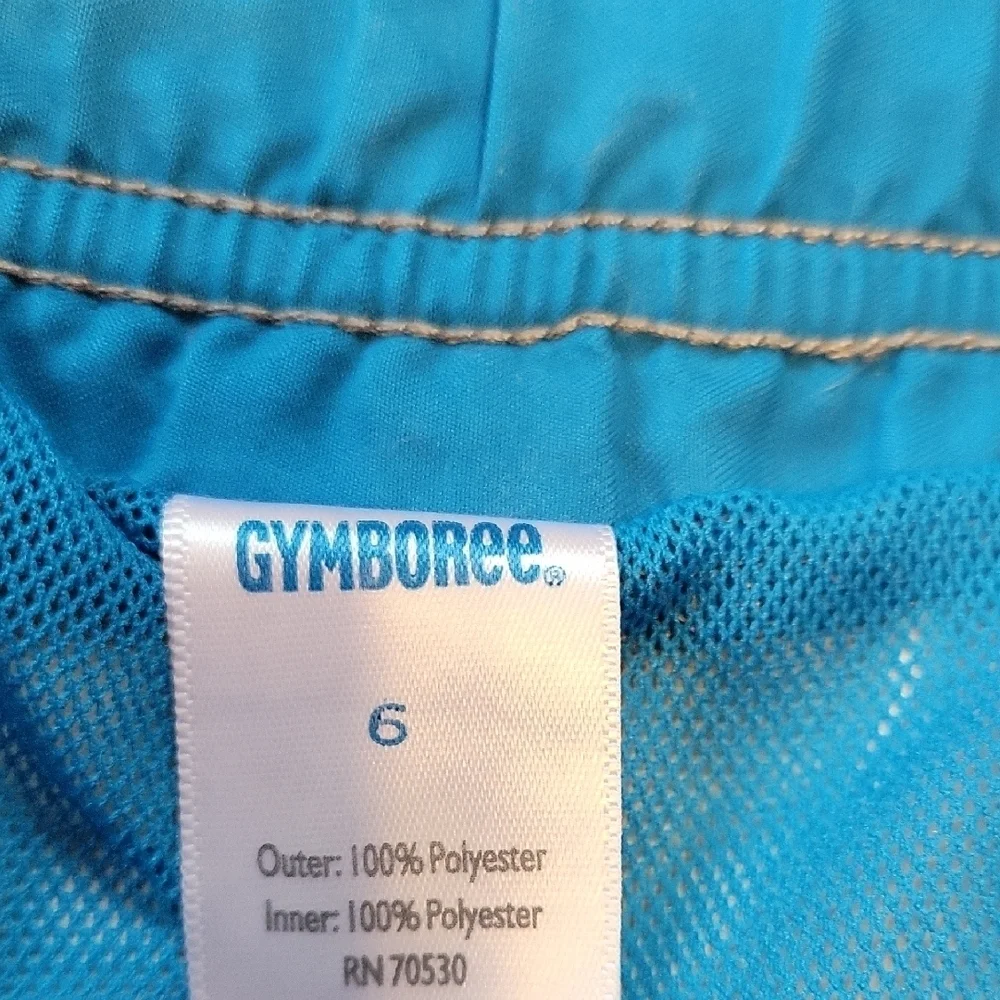 Gymboree Orange and Blue Kids Swim Trunks Size 6